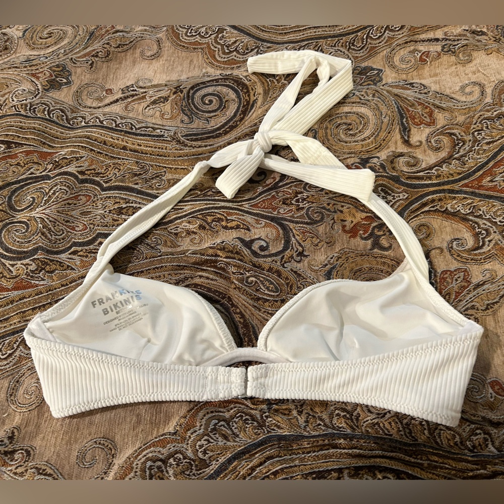 Frankie's Bikinis White bikini top